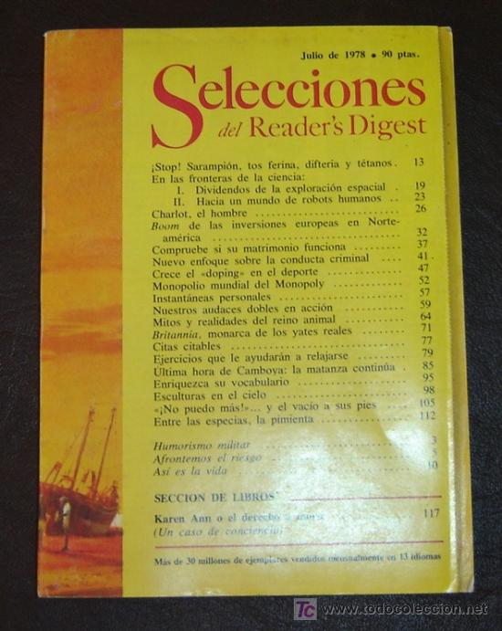 Libros: READERS DIGEST - Julio 1978 - Foto 1