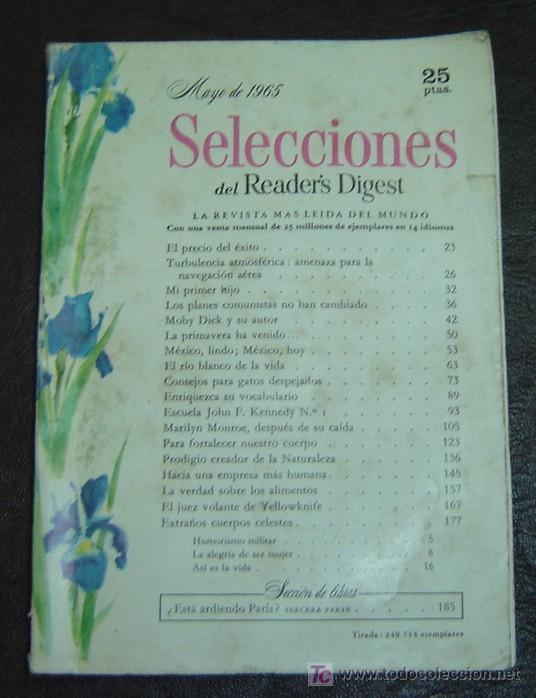 Libros: READERS DIGEST - Mayo 1965 - Foto 1