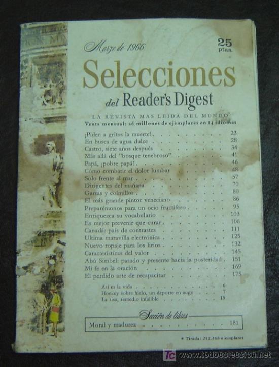 Libros: READERS DIGEST - Marzo 1966 - Foto 1