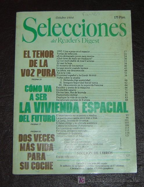 Libros: READERS DIGEST - octubre 1984 - Foto 1