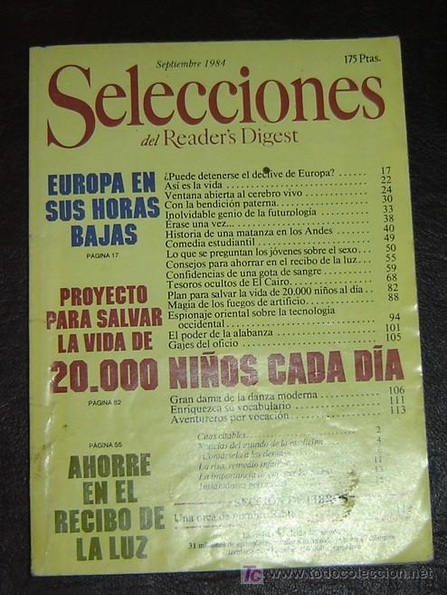 Libros: READERS DIGEST - septiembre 1984 - Foto 1