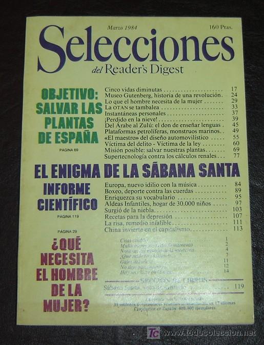 Libros: READERS DIGEST - marzo 1984 - Foto 1