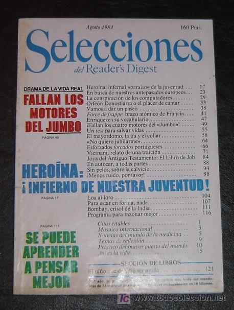 Libros: READERS DIGEST - agosto 1983 - Foto 1