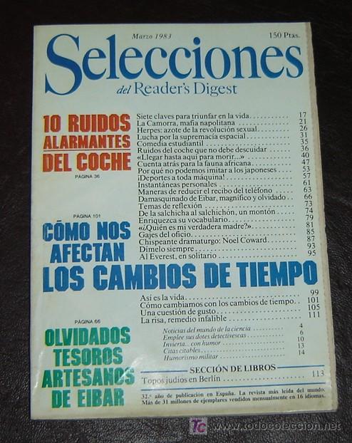 Libros: READERS DIGEST - marzo 1983 - Foto 1
