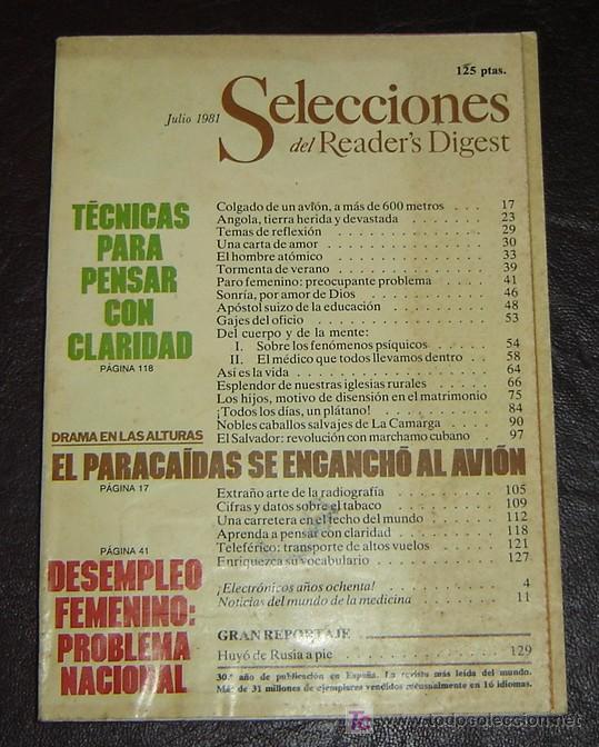 Libros: READERS DIGEST - julio 1981 - Foto 1