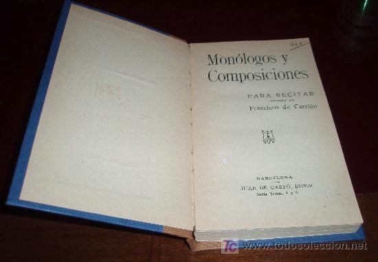 Libros: MONOLOGOS Y COMPOSICIONES PARA RECITAR - Foto 1