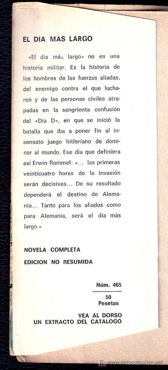Libros: EL DIA MAS LARGO - CORNELIUS RYAN - PLAZA & JANES - Foto 2