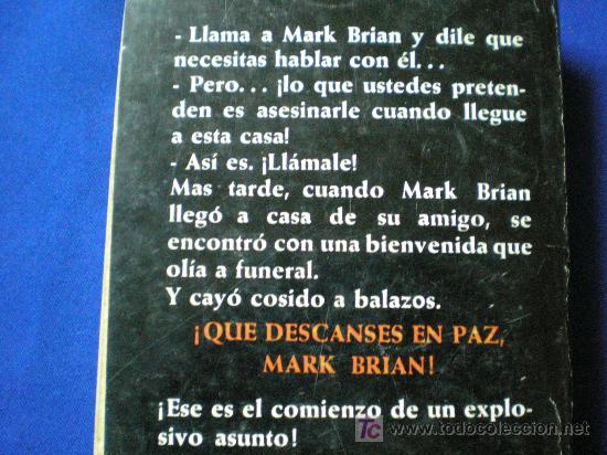 Libros: &iexcl;QUE DESCANSES EN PAZ, MARK BRIAN! - CHARLES H. BARRY - EDICIONES PETRONIO - SOS - Foto 2
