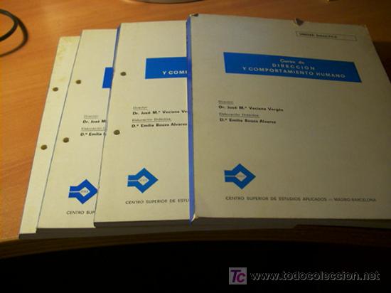 Libros: CURSO DE DIRECCION Y COMPORTAMIENTO HUMANO . 4 TOMOS ( COMPLETO ) - Foto 1