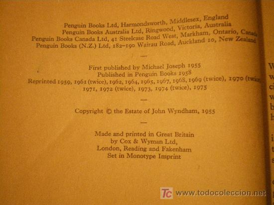 Libros: LIBRO THE CHRYSALIDS ,JOHN WIDHAM 1955 - Foto 2