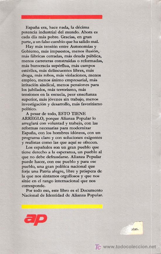 Libros: LIBRO DE ALIANZA POPULAR - 1985 - Foto 2