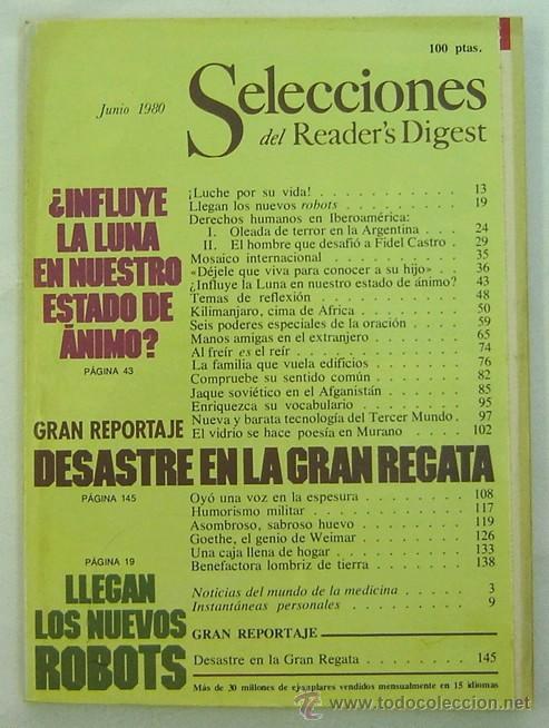 Libros: SELECCIONES DEL READERS DIGEST -JUNIO 1980 - Foto 1