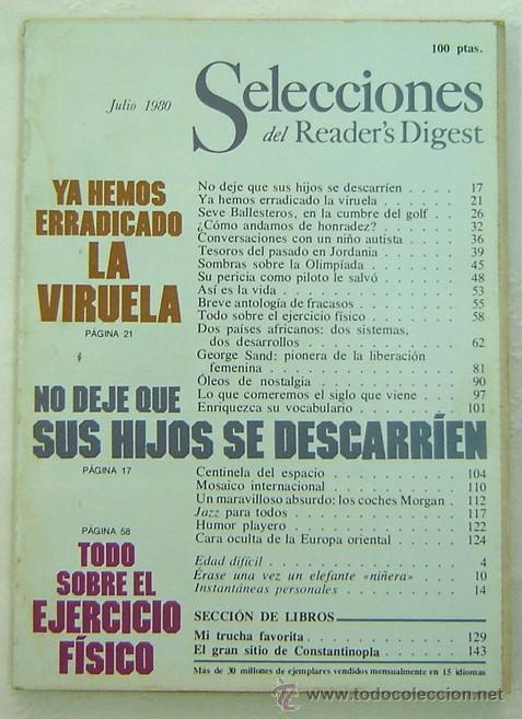 Libros: SELECCIONES DEL READERS DIGEST -JULIO 1980 - Foto 1