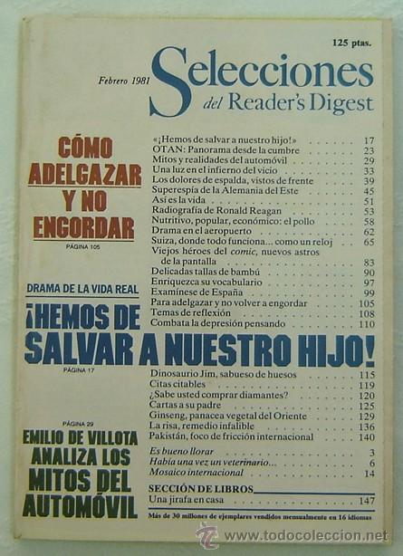 Libros: SELECCIONES DEL READERS DIGEST -FEBRERO 1981 - Foto 1