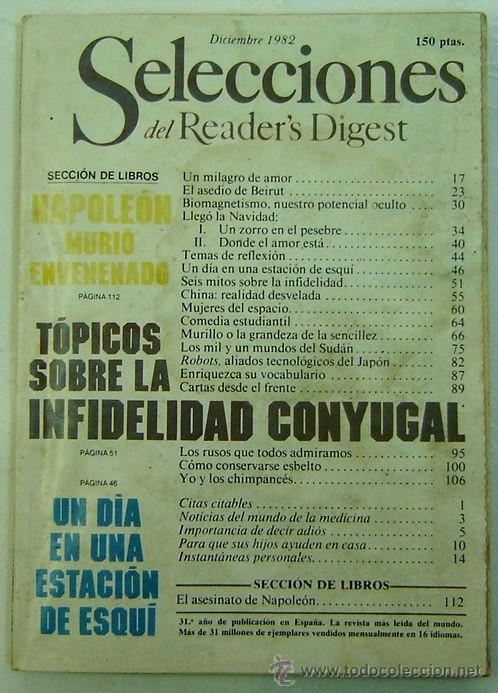 Libros: SELECCIONES DEL READERS DIGEST -DICIEMBRE 1982 - Foto 1