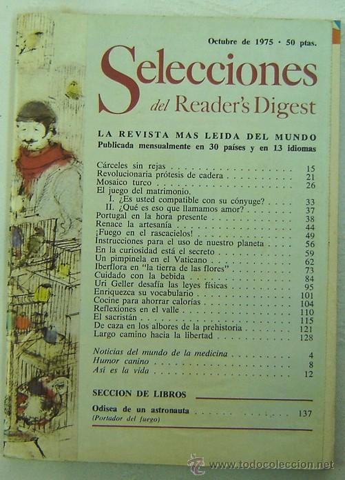 Libros: SELECCIONES DEL READERS DIGEST -OCTUBRE 1975 - Foto 1