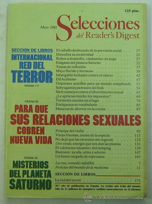 Libros: SELECCIONES DEL READERS DIGEST -MAYO 1981 - Foto 1