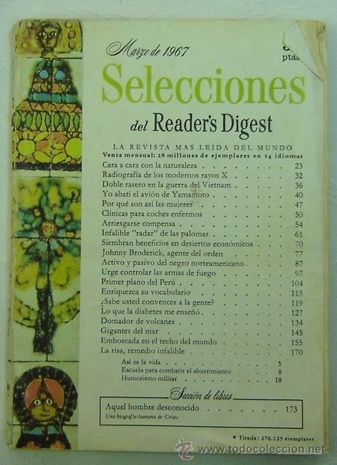 Libros: SELECCIONES DEL READERS DIGEST -MARZO 1967 - Foto 1