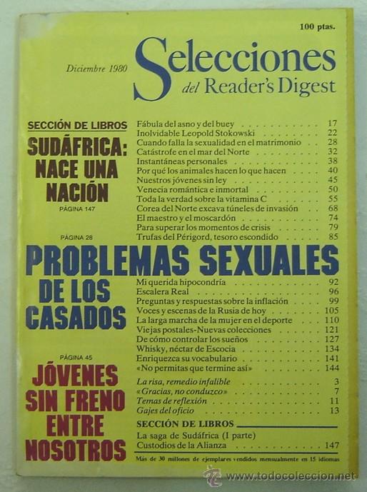 Libros: SELECCIONES DEL READERS DIGEST -DICIEMBRE 1980 - Foto 1