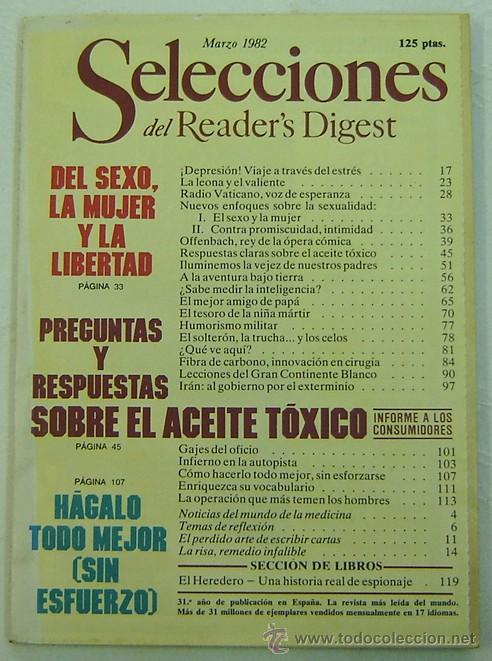 Libros: SELECCIONES DEL READERS DIGEST -MARZO 1982 - Foto 1