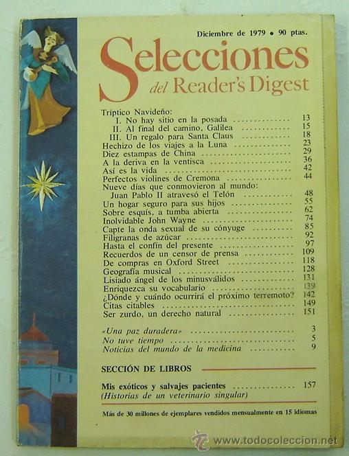 Libros: SELECCIONES DEL READERS DIGEST -DICIEMBRE 1979 - Foto 1