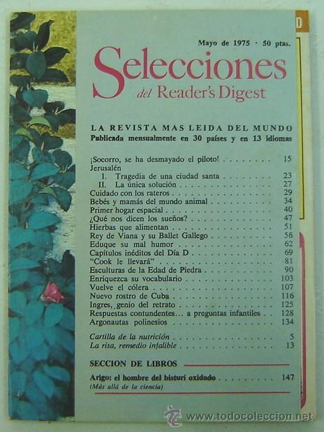 Libros: SELECCIONES DEL READERS DIGEST -MAYO 1975 - Foto 1