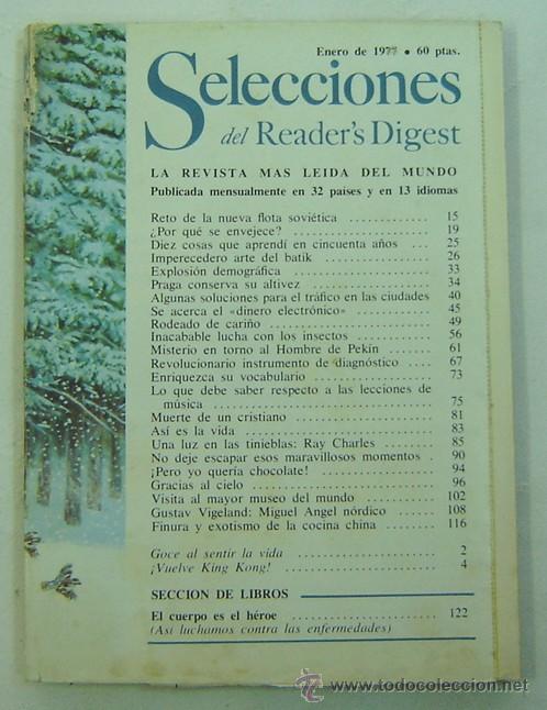 Libros: SELECCIONES DEL READERS DIGEST -ENERO 1977 - Foto 1