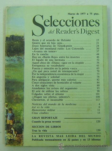 Libros: SELECCIONES DEL READERS DIGEST -MARZO 1977 - Foto 1