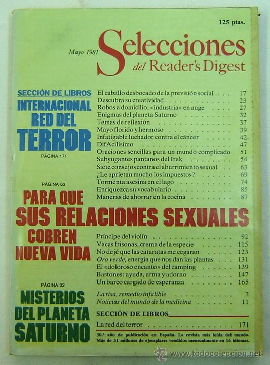 Libros: SELECCIONES DEL READERS DIGEST -MAYO 1981 - Foto 1