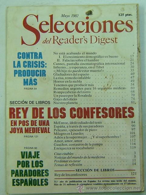 Libros: SELECCIONES DEL READERS DIGEST -MAYO 1982 - Foto 1