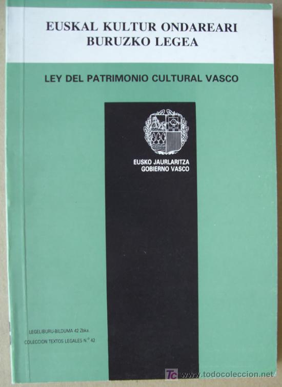 Libros: LEY DEL PATRIMONIO CULTURAL VASCO. EDICI&Oacute;N BILING&Uuml;E - Foto 1