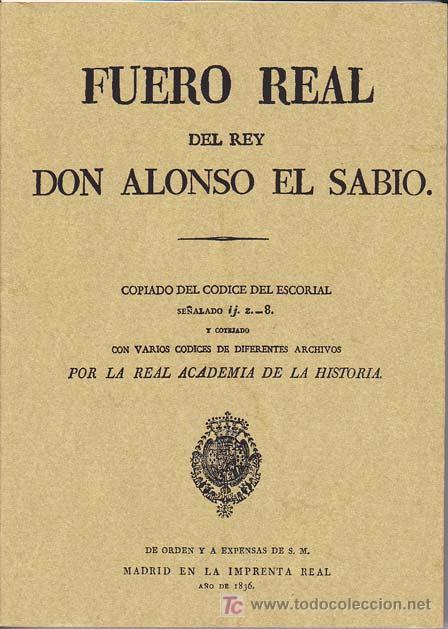Libros: FUERO REAL DEL REY DON ALONSO EL SABIO - Foto 1