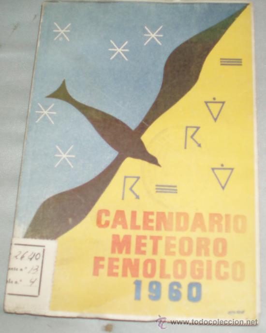 Libros: calendario meteoro fenologico 1960