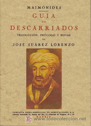 Libros: GUIA DE DESCARRIADOS. EDICION FACSIMIL. EDITORIAL MAXTOR. Maim&oacute;nides. - Foto 1