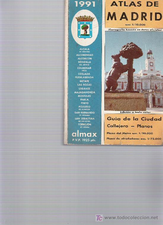Libros: ATLAS DE MADRID - ALMAX - 1991 - Foto 1