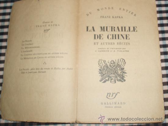 Libros: la muraille de chine et autres recits a&ntilde;o 1950 en frances - Foto 1