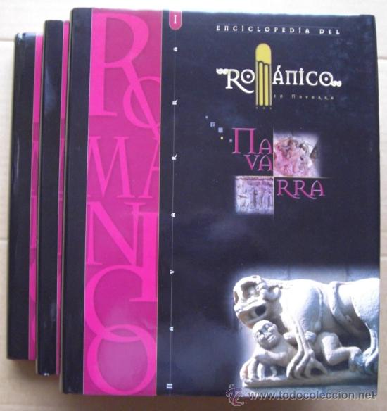 Livres: ENCICLOPEDIA DEL R&Oacute;MANICO EN NAVARRA. TRES TOMOS. OBRA COMPLETA