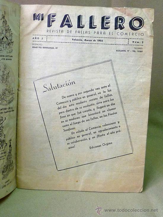 Libros: REVISTA PARA EL COMERCIO, MI FALLERO, 1955, VALENCIA, FALLAS, JUNTA CENTRAL FALLERA, PROGRAMA - Foto 5