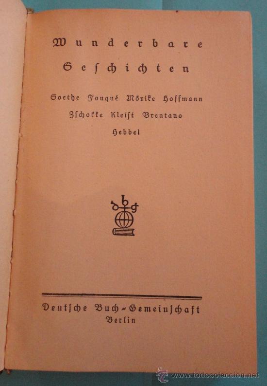 Libros: Wunderbare gefchichten. En alem&aacute;n. Sin fecha de edici&oacute;n. 463 p&aacute;ginas. - Foto 1