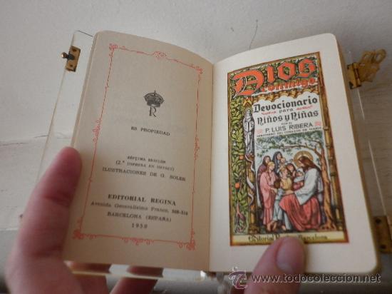 Libros: DEVOCIONARIO DE PRIMERA COMUNI&Oacute;N DIOS CONMIGO A&Ntilde;O 1950 - Foto 6