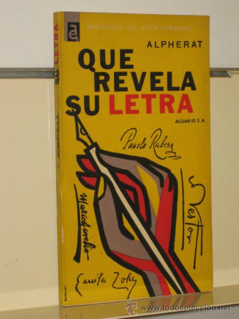 Libros: QUE REVELA SU LETRA - EDITORA ACUARIO - ARGENTINA - Foto 1