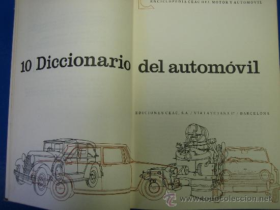 Libros: Diccionario del automovil Ed CEAC 1969 - Foto 4