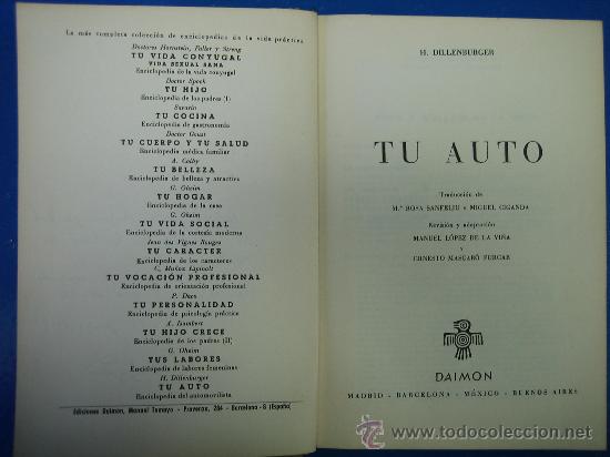 Libros: Tu auto Ed Daimon 1967 - Foto 2
