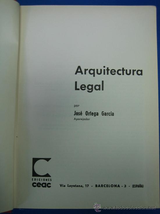 Libros: Arquitestura legal CEAC 1965 - Foto 2