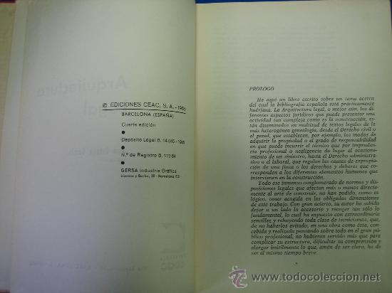 Libros: Arquitestura legal CEAC 1965 - Foto 3