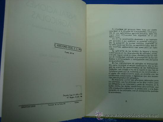 Libros: Instalaciones Agricolas CEAC 1963 - Foto 3