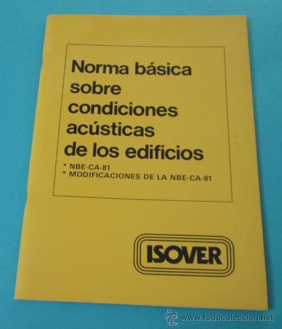 Libros: NORMA B&Aacute;SICA SOBRE CONDICIONES AC&Uacute;STICAS DE LOS EDIFICIOS. - Foto 1