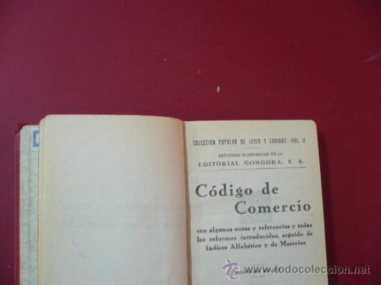 Libros: CODIGO DE COMERCIO. - GONGORA A&Ntilde;O TDK4 - - Foto 2