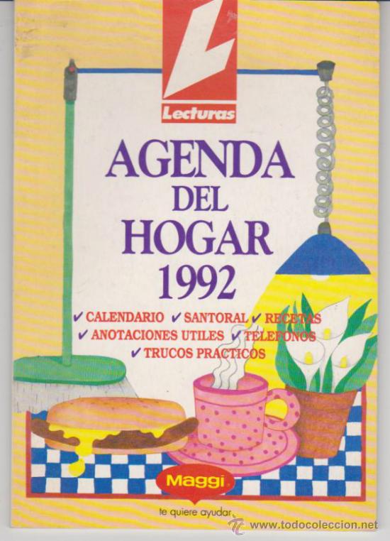 Livros em segunda m&atilde;o: Agenda del Hogar 1992. Publicidad Maggi.