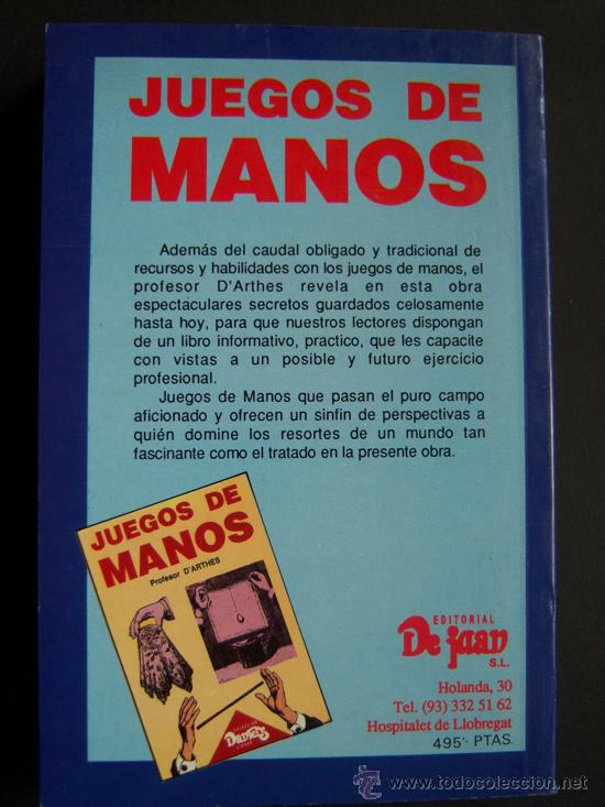 Libros: Juegos de manos,por el Profesor d&acute;Arthes. - Foto 2